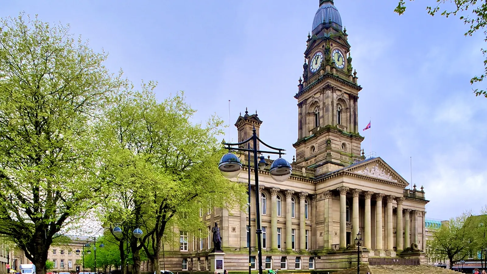 Workwear printing in Bolton, Greater Manchester Embroidery for businesses in Bolton — View over Bolton, Greater Manchester — the area Net-workwear supplies with branded workwear and embroidered uniforms