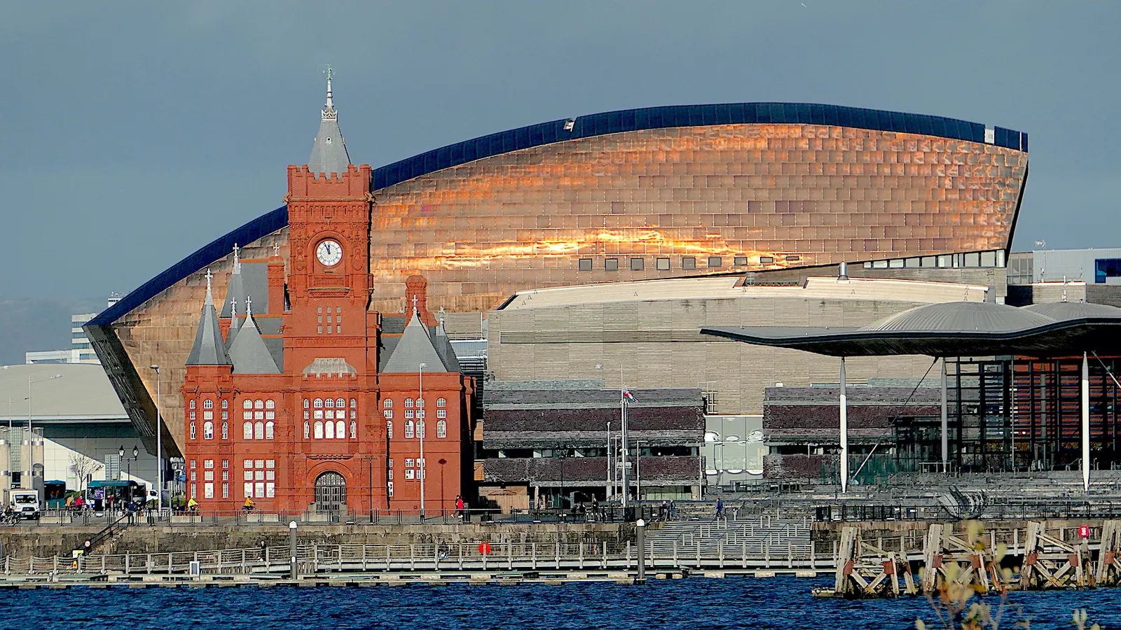 Workwear printing in Cardiff Bay, South Wales Cardiff Bay, near Cardiff in South Wales — the area Net-workwear supplies with branded workwear and embroidered uniforms