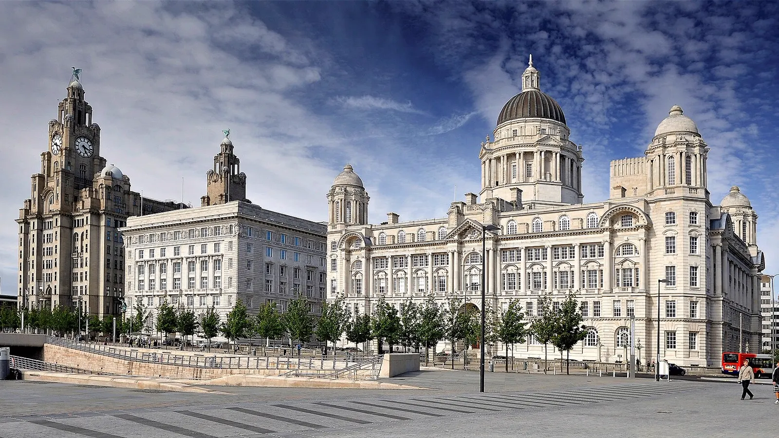 Workwear printing in Liverpool, Merseyside Embroidery for businesses in Liverpool — View over Liverpool, Merseyside — the area Net-workwear supplies with branded workwear and embroidered uniforms