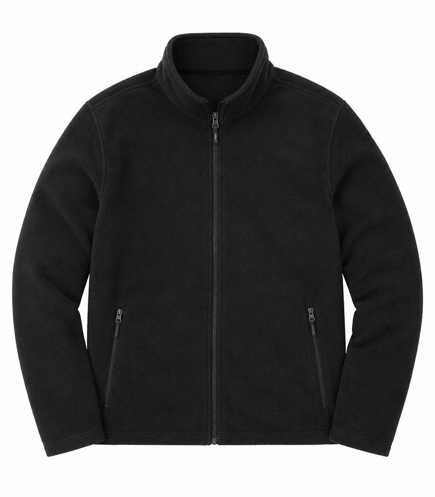 Custom Micro Fleece Jacket in Black